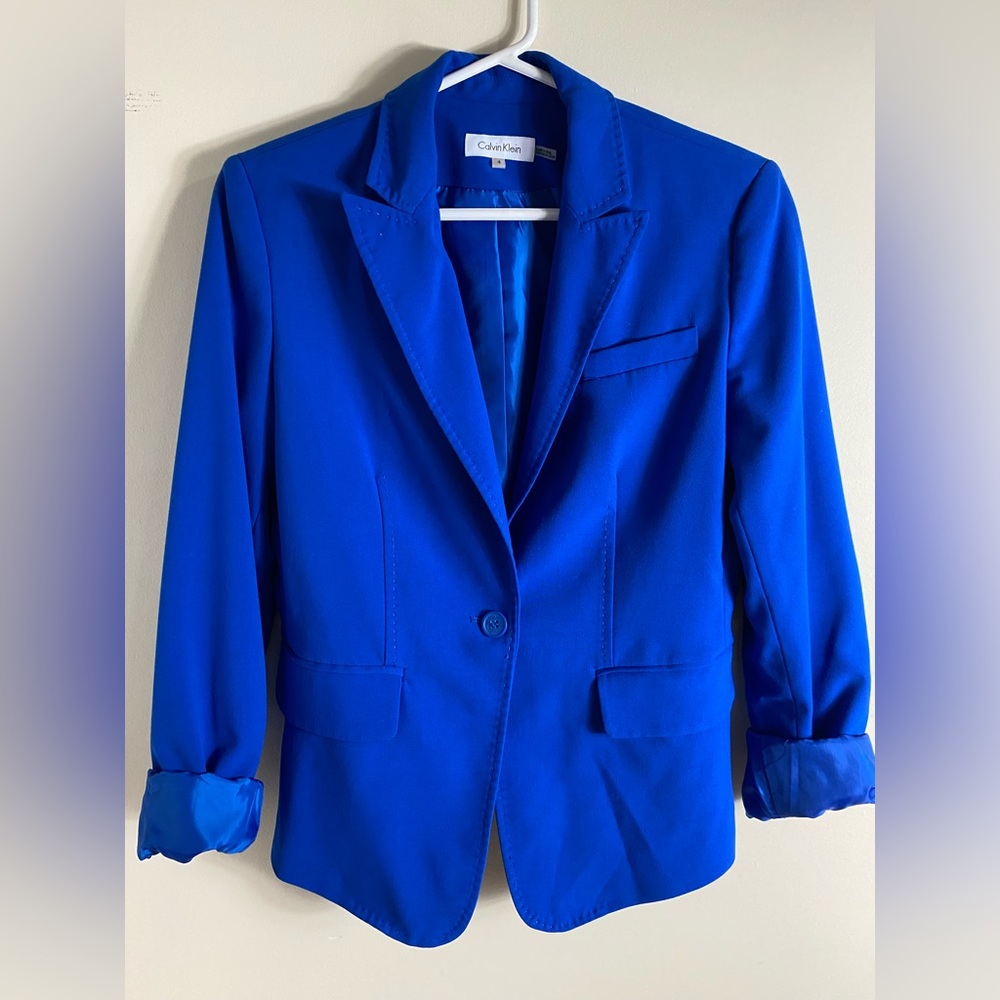 Calvin Klein royal blue business blazer (size 4)